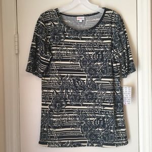 2/$7 Lularoe Gigi Navy Floral Top